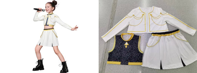 New Kids K-pop Demon Hunters Cosplay Mira Rumi Zoey Costume Girls Uniform Halloween Party 3D Printed Disguise Party Costumes