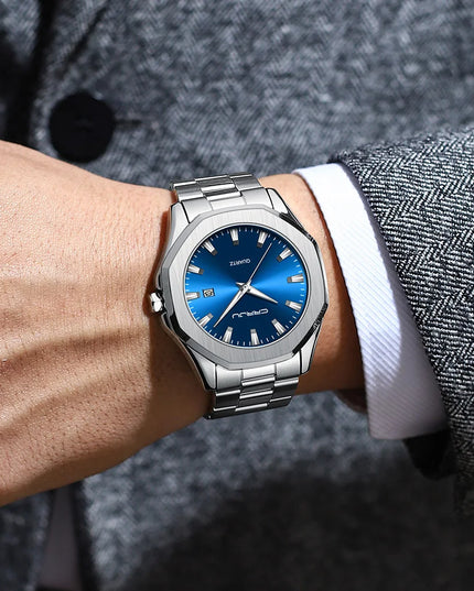 Watches for Men Classic with Date Business Dress Luxury Waterproof Luminous Mens Wrist Watch Analog Stainless Steel Men Watch