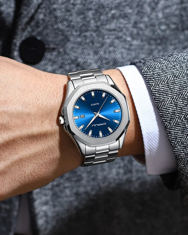 Watches for Men Classic with Date Business Dress Luxury Waterproof Luminous Mens Wrist Watch Analog Stainless Steel Men Watch