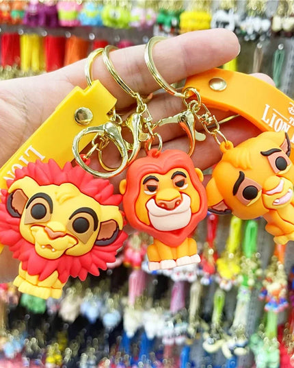 New Anime Disney Keychain Cartoon Mickey Mouse Minnie Lilo & Stitch Cute Doll Keyring Ornament Key Chain Pendant Kids Toys Gifts