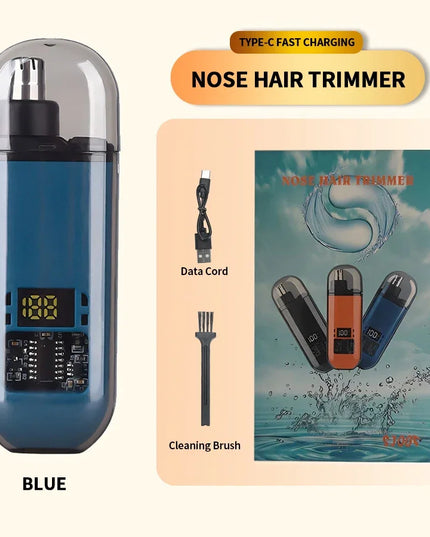 2 In 1 Electric Portable Ear And Nose Hair Trimmer Clipper 2024 Professional Painless Portable Eyebrow For Men