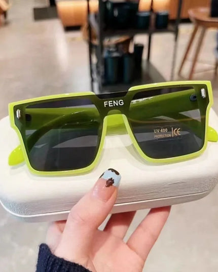 Sunglasses Men Fashion Oversized Square Frame Punk Glasses Brand Designer Women Large Eyewear Shades UV400 Protection Eyeglasses