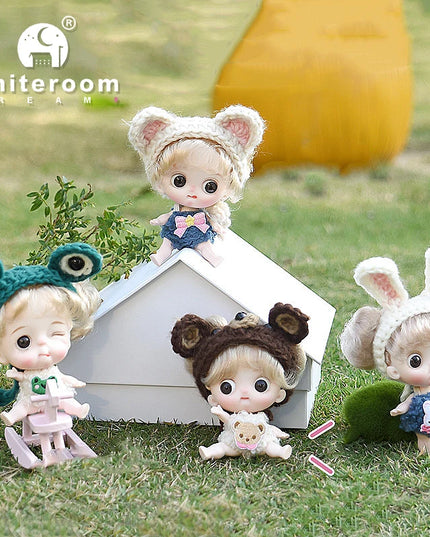 Small Dolls Mini Toys For Girls Gift Present House Accessories DIY Doll Furniture Set Bathroom Kitchen Living Room Bakery