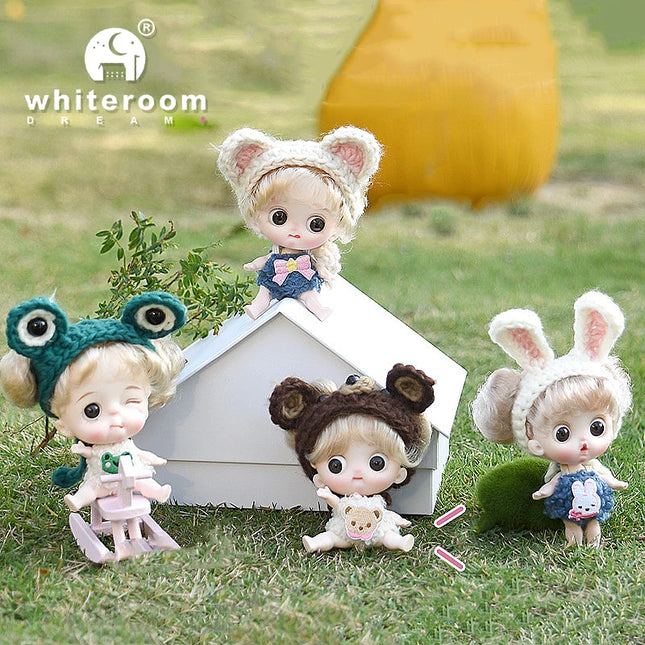 Small Dolls Mini Toys For Girls Gift Present House Accessories DIY Doll Furniture Set Bathroom Kitchen Living Room Bakery