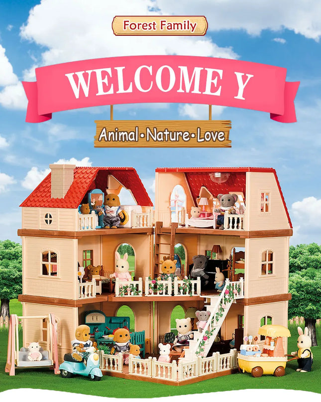 Toys Doll 1:12 Forest Family Montessori Kitchen Compatible Miniature Dollhouse Kitchen Accessories Furniture Pretend Play Gifts