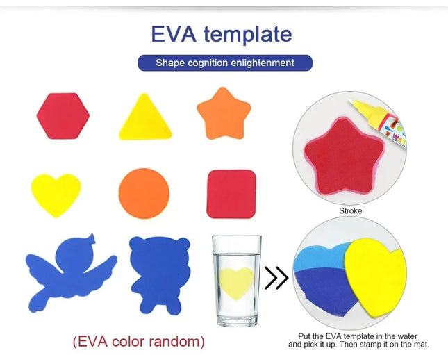 150x100cm Magic Water Drawing Mat for Kids Coloring Doodle Mat with Magic Pens Painting Board Educational Montessori Toys