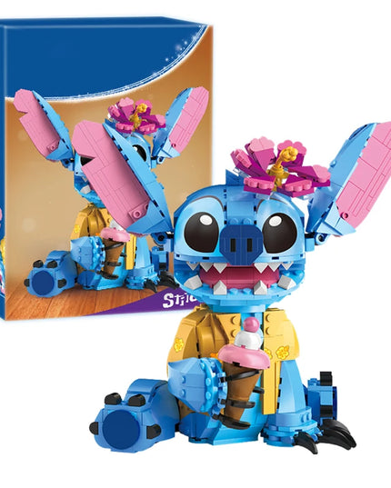 New Stitch Angel CP Building Blocks 2025 - Large Piece Cartoon Toys with Moving Ears Kids Assembly Gift for Boys Girls Birthday