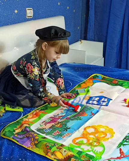 Magic Water Drawing Mat Coloring Doodle Mat with Magic Pens Educational Toys  Painting Board Montessori Toys for Kids Gifts