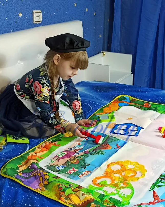 Magic Water Drawing Mat Coloring Doodle Mat with Magic Pens Educational Toys  Painting Board Montessori Toys for Kids Gifts