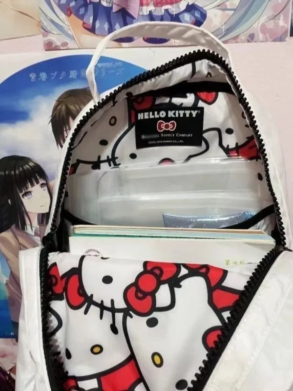 Hello kitty cartoon backpack Sanrio new animation cute student school bag outdoor travel storage large capacity backpack gift