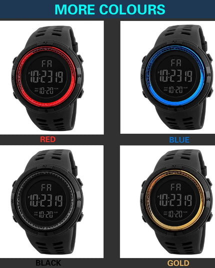 Electronic Watch For Mens Military Sports Watches Luminous Multifunction LED Digital Wristwatch for man kids Boy Student Teen