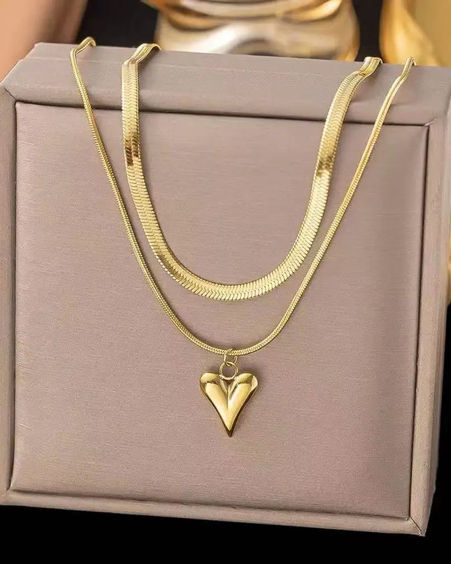 Stainless Steel Envelope Pendant Necklace Metal Waterproof Jewelry For Women