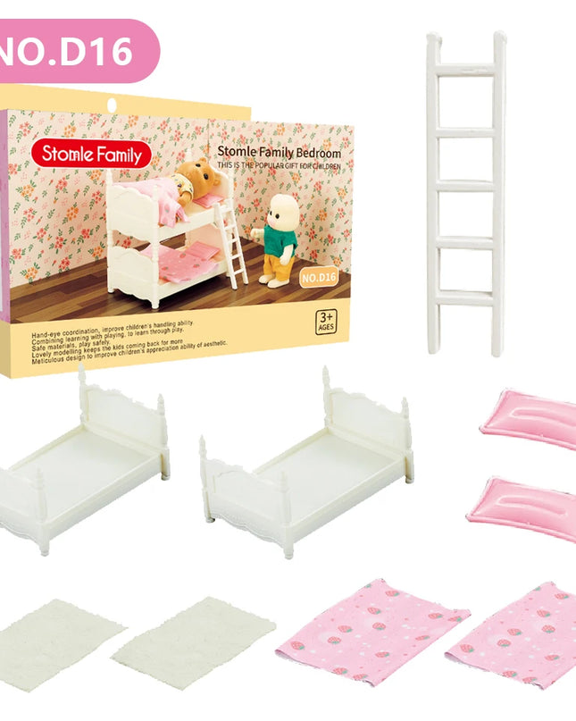 Toys Doll 1:12 Forest Family Montessori Kitchen Compatible Miniature Dollhouse Kitchen Accessories Furniture Pretend Play Gifts