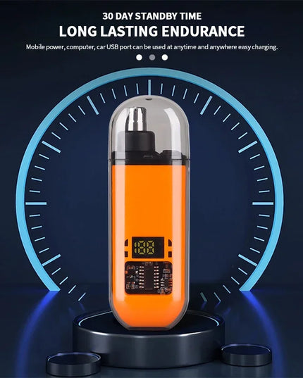 2 In 1 Electric Portable Ear And Nose Hair Trimmer Clipper 2024 Professional Painless Portable Eyebrow For Men