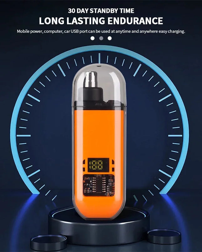 2 In 1 Electric Portable Ear And Nose Hair Trimmer Clipper 2024 Professional Painless Portable Eyebrow For Men