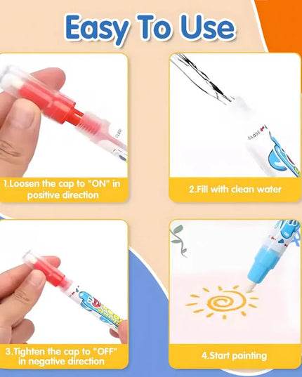 15.76"×12.6"Colorful Water Doodle Mat for Kids - Montessori Educational Toy Drawing Mat for Boys And Girls Age 3-8 Toddler Gift