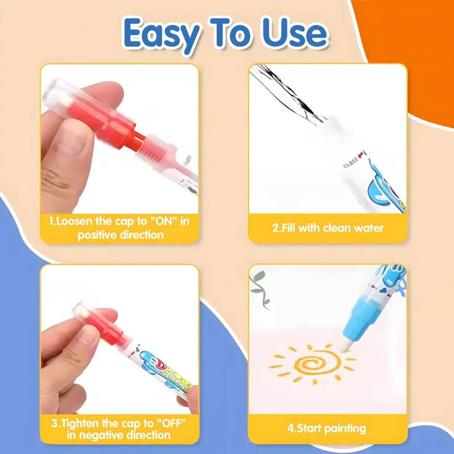 15.76"×12.6"Colorful Water Doodle Mat for Kids - Montessori Educational Toy Drawing Mat for Boys And Girls Age 3-8 Toddler Gift