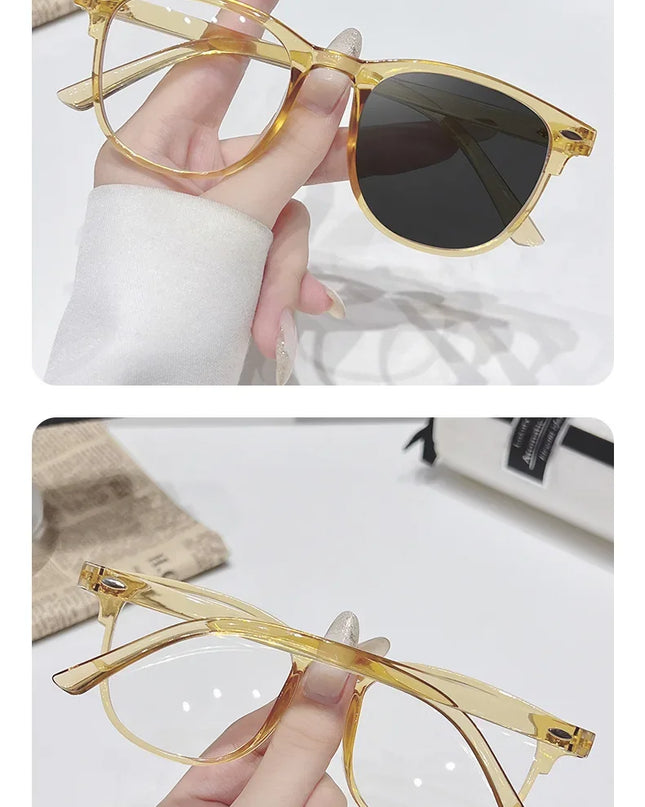 2025 Brand New Sunglasses for Men Women Photochromic Lenses Korean Style Trendy Eyewear Summer Outdoor Beach Sun Glasses