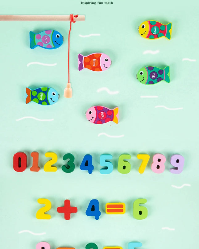 Montessori Educational Wooden Toys Preschool Children Fire Truck Busy Board Math Fishing Games Early Toys For Kids Xmas Gifts
