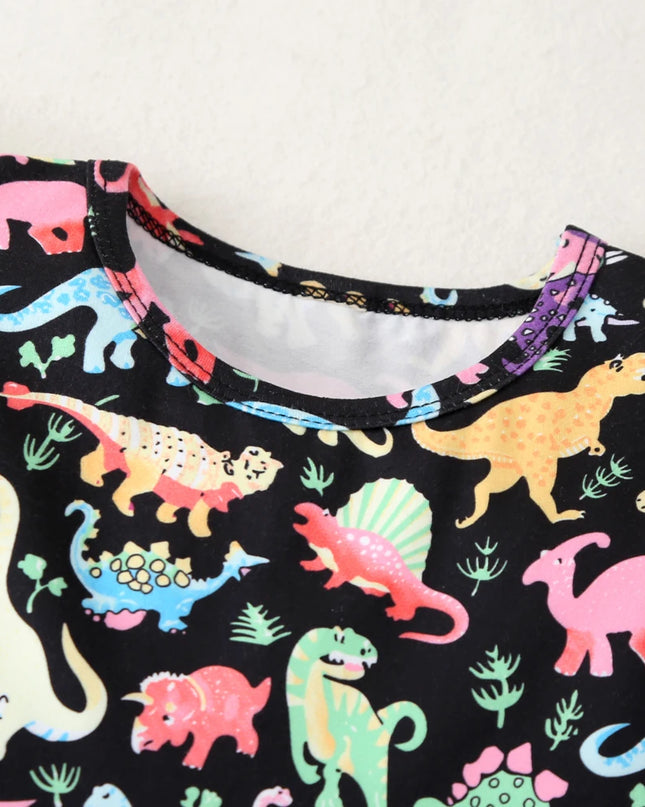 New Baby Girl Clothes Dress Casual Color Unicorn Dinosaur Lovely Korean Summer Cotton Clothing Children Kids Baby Girl Dresses