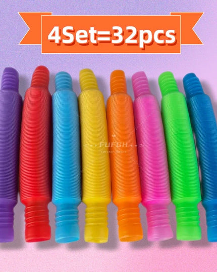 8 16 24 32 Pcs Pop Tubes Sensory Toys UrChoice Fine Motor Skills & Learning for Toddlers Fidget Toys and Party Favors for Kids