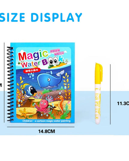 Magical Book Water Drawing Montessori Toys Reusable Coloring Book Magic Water Drawing Book Sensory Early Education for Children