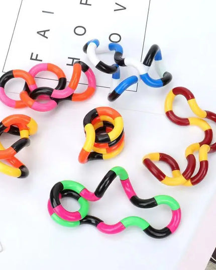 1pcs Tangle Fidget  Twisting Sensory Toy Hand-Eye Coordination Toy Anxiety Relief Finger Toy  Kid Adult Fine Skills Montessori