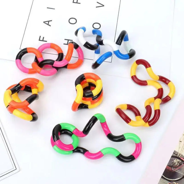 1pcs Tangle Fidget  Twisting Sensory Toy Hand-Eye Coordination Toy Anxiety Relief Finger Toy  Kid Adult Fine Skills Montessori