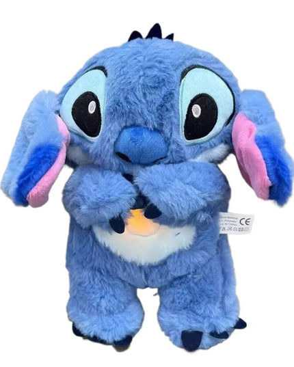 New Stitch Plush Doll Breath Child Peluche Lilo&Stitch Kawaii Soothes Toy Anime Baby Music Light Sleep Toys Model Kid Gift
