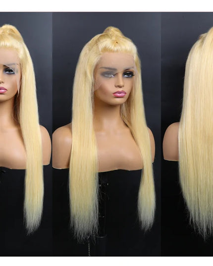 613 Blonde 360 Full Lace Wig Human Hair Pre Plucked Hd 13x4 13x6 Lace Front Wig Blonde Brazilian Straight Frontal Wigs For Women