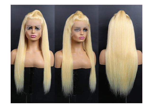 613 Blonde 360 Full Lace Wig Human Hair Pre Plucked Hd 13x4 13x6 Lace Front Wig Blonde Brazilian Straight Frontal Wigs For Women