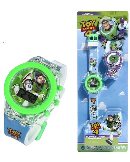 Flash Light Frozen Mickey Kids Watches For Girls Cartoon Spiderman Children Watch Boys School Student Digitel Clock Gifts