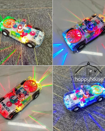 Baby toys Toddler Police Car Electric Vehicle Toy Auto Driving Transparent Gears Music Lights Cars Toys for Kids Boys
