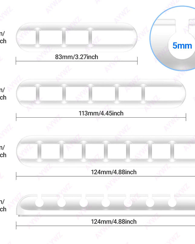 Adhesive Cable Holder Clips Cord Management Wire Organizer for Desktop USB Charging Cable Nightstand Power Cord Mouse Cable 1pc