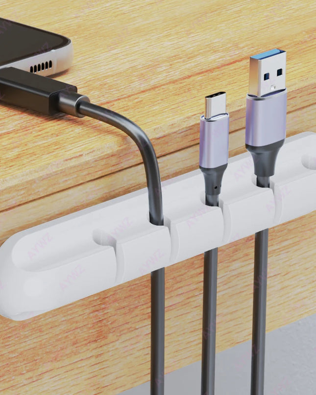 Adhesive Cable Holder Clips Cord Management Wire Organizer for Desktop USB Charging Cable Nightstand Power Cord Mouse Cable 1pc