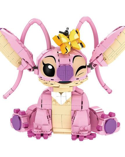 New Stitch Angel CP Building Blocks 2025 - Large Piece Cartoon Toys with Moving Ears Kids Assembly Gift for Boys Girls Birthday
