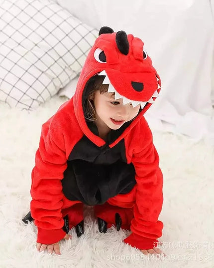 Dinosaur  Anime Cosplay Costumes Boys Girls Jumpsuit Adults Hooded Pajamas Kids Kigurumi Unicorn Cartoon Onesies For Christmas