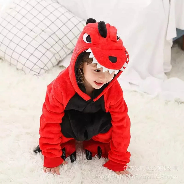 Dinosaur  Anime Cosplay Costumes Boys Girls Jumpsuit Adults Hooded Pajamas Kids Kigurumi Unicorn Cartoon Onesies For Christmas