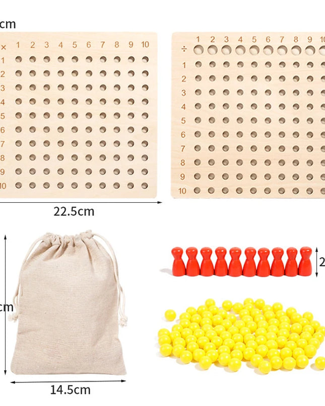 Montessori 99 multiplication Board  Maths Teaching Aids Multiplication and Division Board Early Education Children's Puzzle Toys