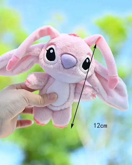 Cartoon Stitch Plush Keychain Soft Toy Cute Stuffed Animal Pendant Gift for Girls  Angel Doll Bag Charm Kids Birthday Present