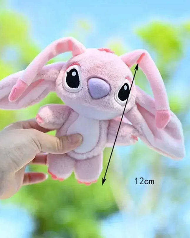 Cartoon Stitch Plush Keychain Soft Toy Cute Stuffed Animal Pendant Gift for Girls  Angel Doll Bag Charm Kids Birthday Present