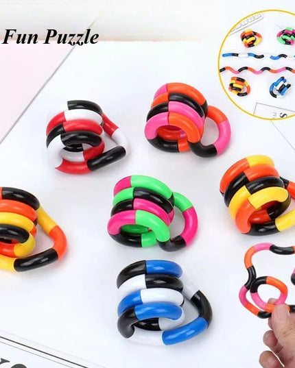 1pcs Tangle Fidget  Twisting Sensory Toy Hand-Eye Coordination Toy Anxiety Relief Finger Toy  Kid Adult Fine Skills Montessori