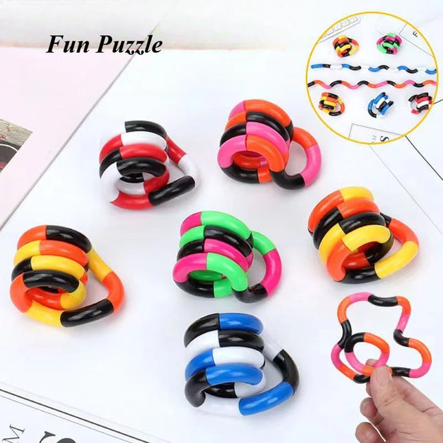 1pcs Tangle Fidget  Twisting Sensory Toy Hand-Eye Coordination Toy Anxiety Relief Finger Toy  Kid Adult Fine Skills Montessori