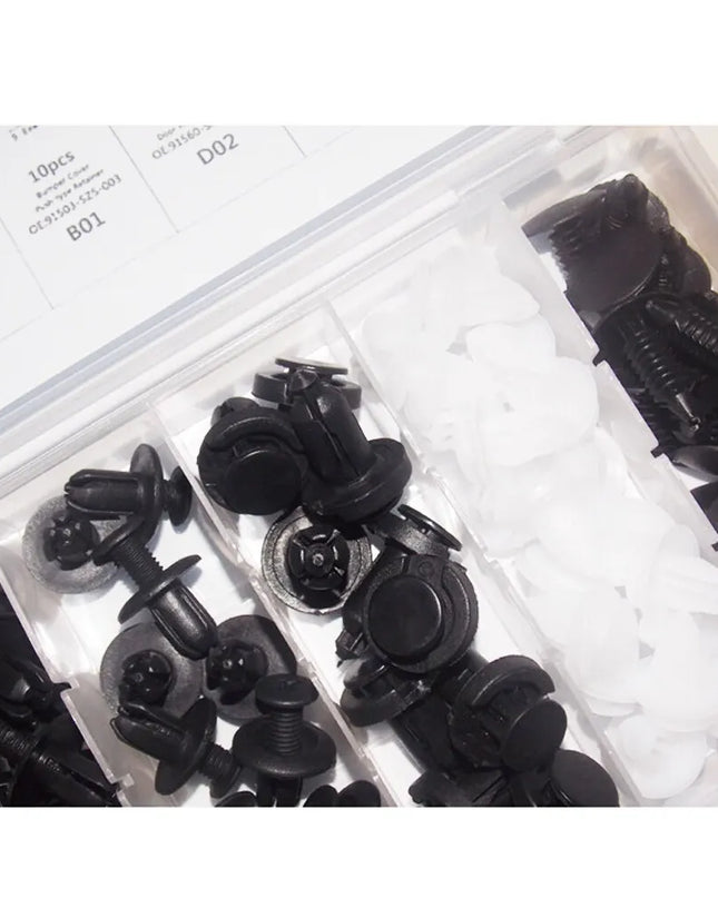 100pcs Auto Fastener Clip Kit Fender Rivet Clips Car Body Push Retainer Pin Rivet Bumper Door Trim Panel Retainer Car Clips