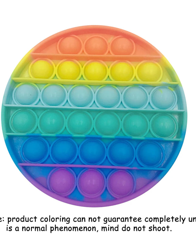 Push Pop Bubble Fidget Sensory Toy Stress Relief Toys Pack for Kids Adults Rainbow Anti-Anxiety Tools Office Stress Relief Toys
