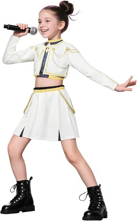 New Kids K-pop Demon Hunters Cosplay Mira Rumi Zoey Costume Girls Uniform Halloween Party 3D Printed Disguise Party Costumes