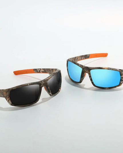 New Sunglasses for Men Sport Polarized Square Frame Camouflage Sun Glasses Driving Fishing Cycling Skiing Sun Eyewear UV400