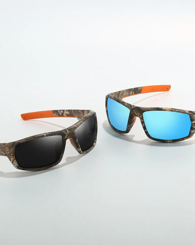 New Sunglasses for Men Sport Polarized Square Frame Camouflage Sun Glasses Driving Fishing Cycling Skiing Sun Eyewear UV400