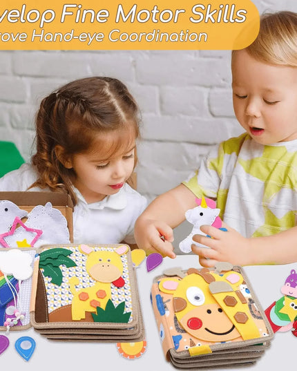 Montessori Busy Book for Toddlers,Educational Sensory Toy,Felt Quiet Book for Baby, Preschool Learning Activities for Kids Gift