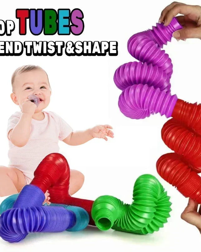 8 16 24 32 Pcs Pop Tubes Sensory Toys UrChoice Fine Motor Skills & Learning for Toddlers Fidget Toys and Party Favors for Kids